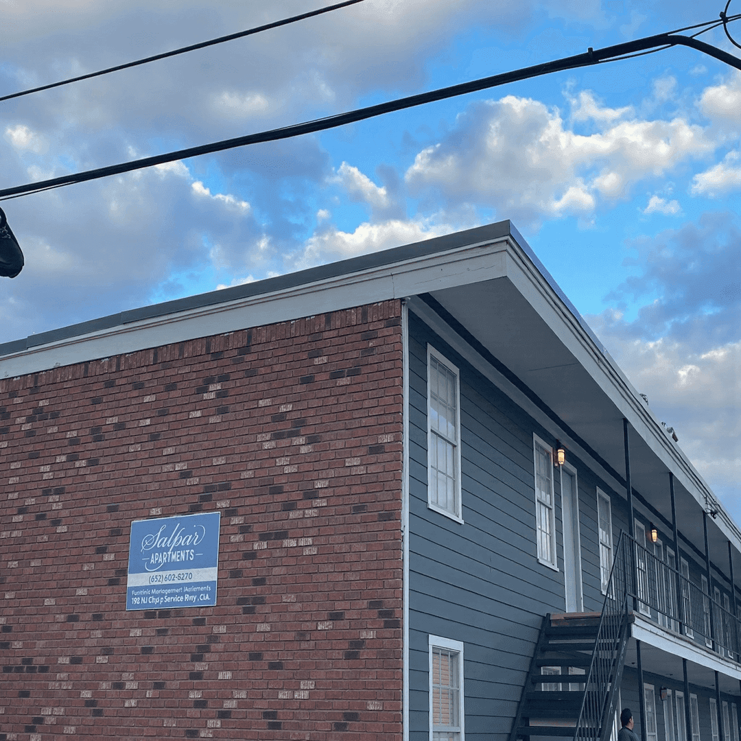 Completed apartment building exterior